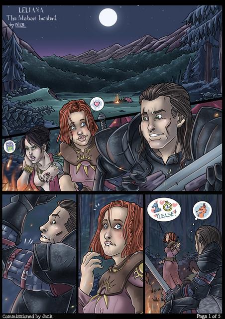 Nikraria - Dragon Age - Leliana - Mabari incident